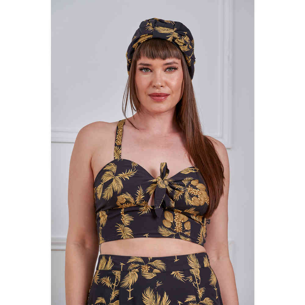Banned - Aurora Golden Hour Crop top - Zwart